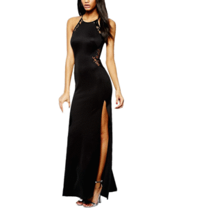 Elegant Lace Backless Maxi Evening Dress